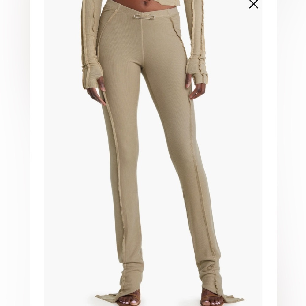 SAMI MIRO VINTAGE Asymmetric Extralong Rib Pants